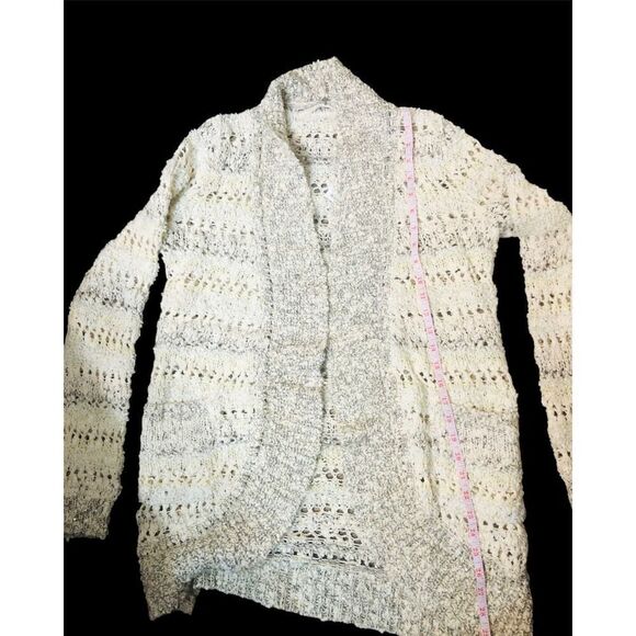 Marked Cream Knitted & Knotted Soubrette Marled Sequin Cardigan size S - Picture 11 of 11
